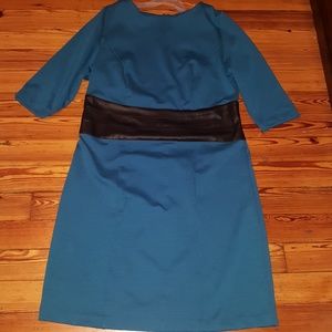 Dress with Leather accent